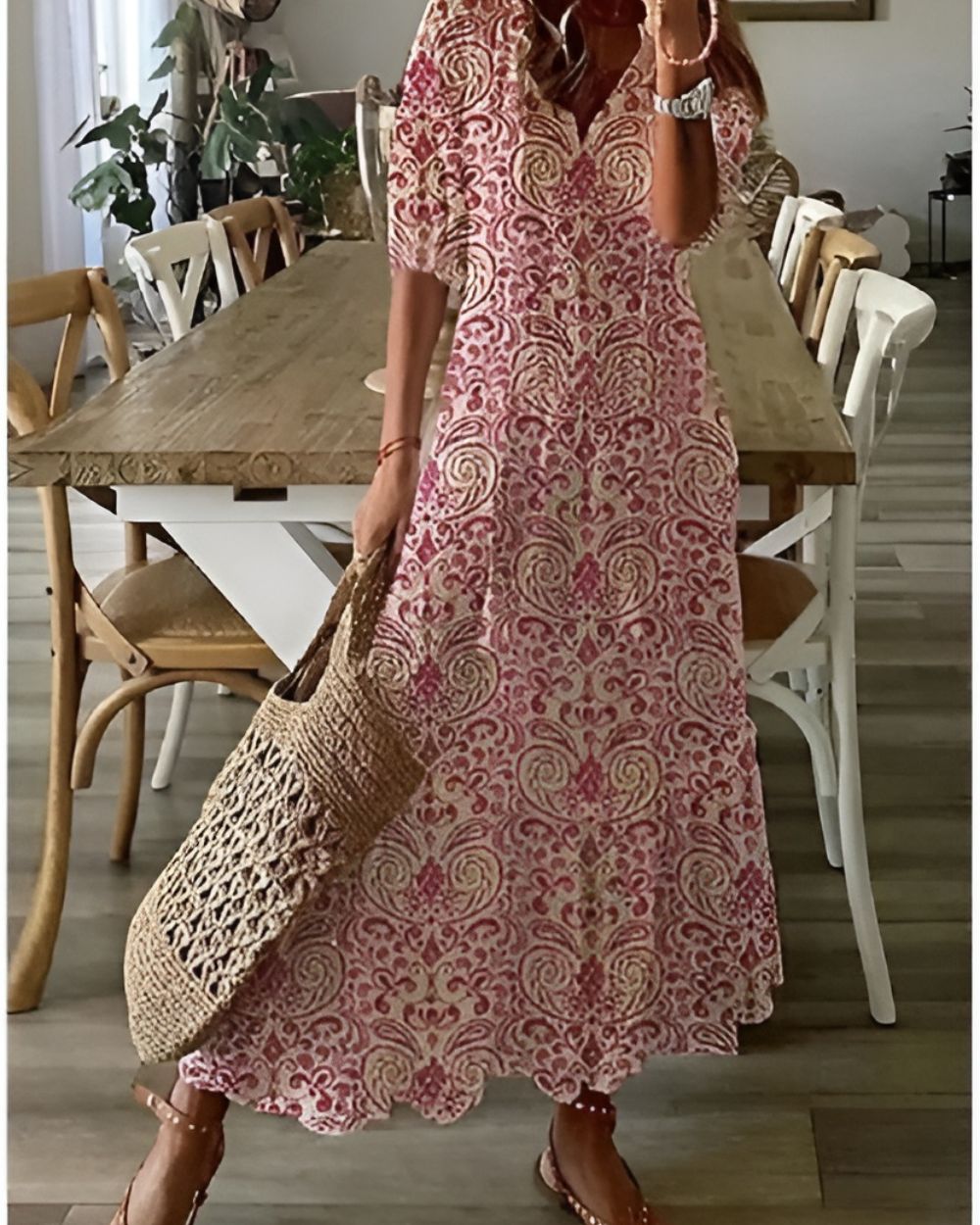 Relaxed Fit Boho Tassel Cover Dress